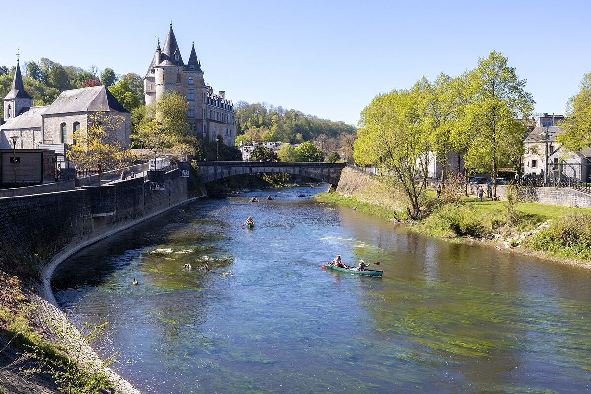 De Ourthe en het kasteel van Durbuy